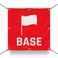 TEAM BASE ROT Schild für Airsoft Spielfeld / Airsoft Spielfeld (60x60cm)