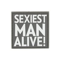 Airsoft / Airsoft PVC Klettpatch (Sexiest Man Alive) schwarz/grau