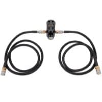 PowAir V1 DUAL Airsoft HPA Regulator mit Schlauchsystem (0-230 PSI) mit 2 Schläuchen