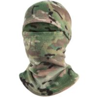Camo balaclava headgear made of thick fleece material (Multicam)