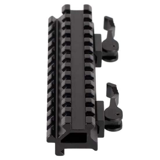 Weaverschiene_Weaverrail_Visier_Erhoehung_mit_45_Grad_Offset_incl_Schnellspanner_14cm_top