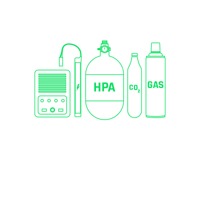 Akkus / Gas / HPA / Co2