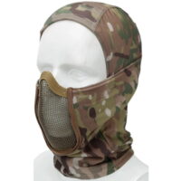 DELTA SIX Balaclava with Steel Half Face Mask (Multicam)