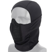 DELTA SIX Balaclava with Steel Half Face Mask (black)