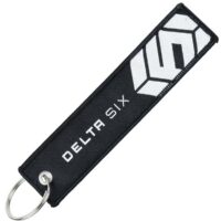 DELTA SIX Schlüsselanhänger mit Logo (schwarz/weiss)