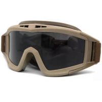 DELTA SIX V1 Airsoft Goggles (Desert / Tan, 3 lenses)