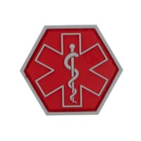 Airsoft / Airsoft PVC Klettpatch (Paramedic - Hexagon / rot)