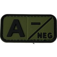 Airsoft / Airsoft PVC Klettpatch Blutgruppe, Medic (A neg, oliv)