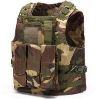 DELTA SIX Tactical Molle Vest with Pockets (Woodland Camo)