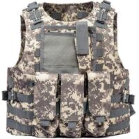 DELTA SIX Tactical Molle Vest with Pockets (Digital ACU Camo)