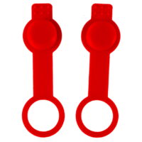 Powair Füllnippel Cover / Staubschutz für HP Regulatoren (2er Pack) ROT
