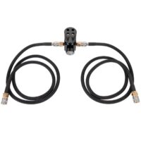 PowAir V1 DUAL Airsoft HPA Regulator mit Schlauchsystem (0-230 PSI) mit 2 Schläuchen