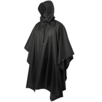 Premium Rip-Stop Regenponcho in Tarnfarbe (schwarz)