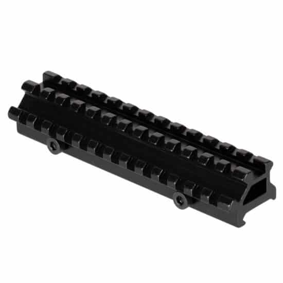 Weaverschiene_Weaverrail_Visier_Erhoehung_mit_45_Grad_Offset_incl_Schnellspanner_14cm_side