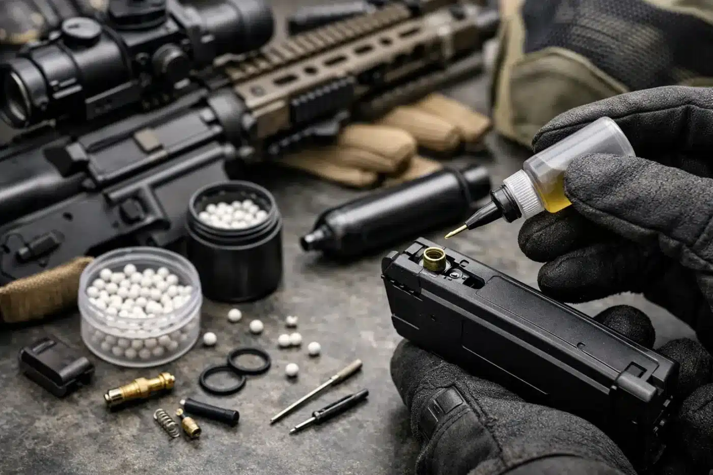 Airsoft Gasmagazin warten und dicht halten