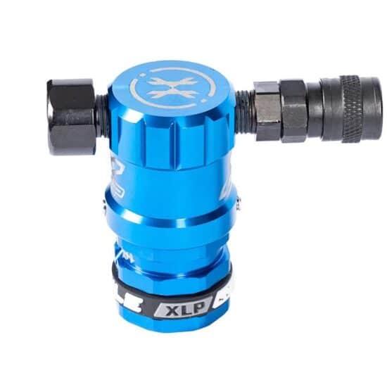 HK_Army_Hostile_XLP_Airsoft_Regulator_Side_Port_Quick_Disconnect_blau_front-jpg