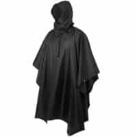 Premium Rip-Stop Regenponcho in Tarnfarbe (schwarz)